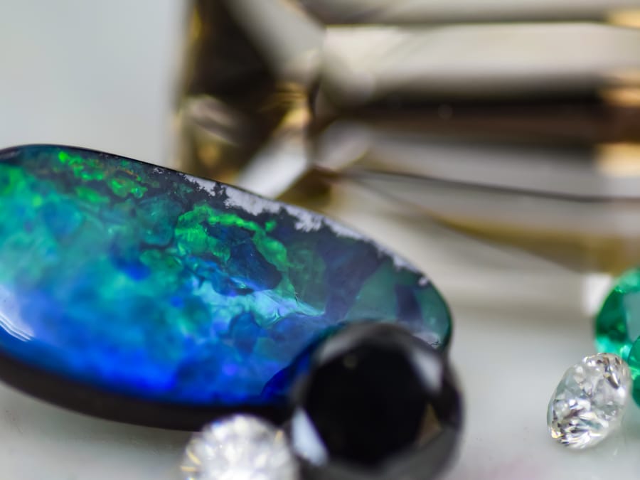 A close look at the treasure: gemstones donated by The Jewelbox